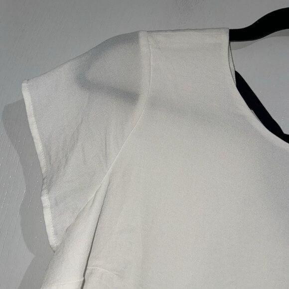 H&M MAMA Womens Layered White Blouse With Black Bow Detail Size S - Picture 6 of 7